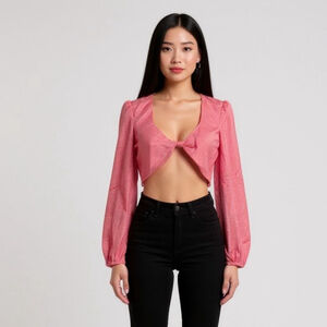 Michael Costello x REVOLVE Gloria Top in Pink -Small